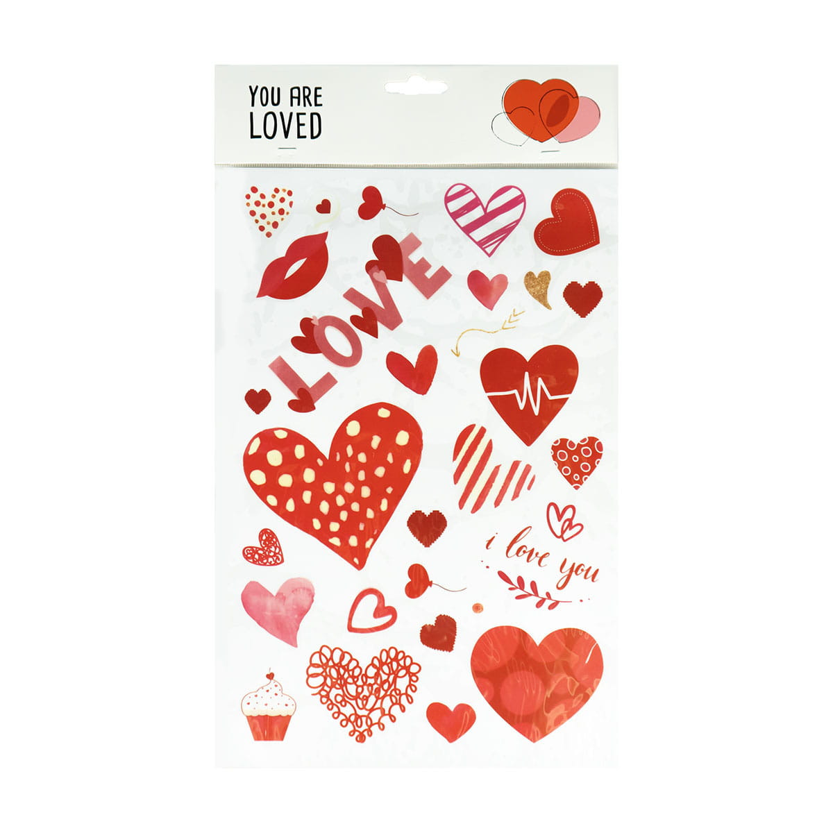 Walentynkowa dekoracja okna elektrostatyczna WA3865 Arpex